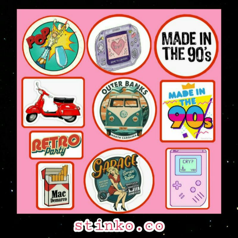 

[30PCS] STIKER STICKER LUCU 90's VINTAGE STYLE UNTUK LAPTOP/LEMARI/SCRAPBOOK/JURNAL/DIY/GIVE