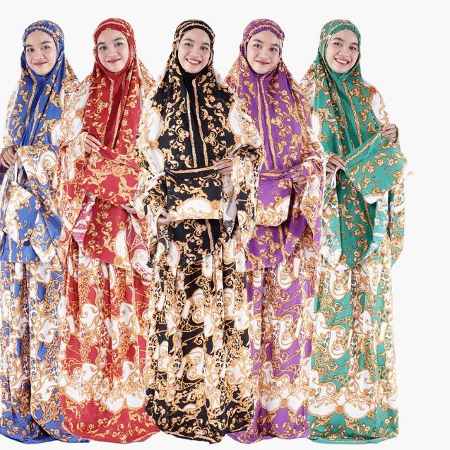 ♫ Mukena Bali Motif Sultan Classic Best Quality / Mukena Jumbo Dewasa - Hijau ➵