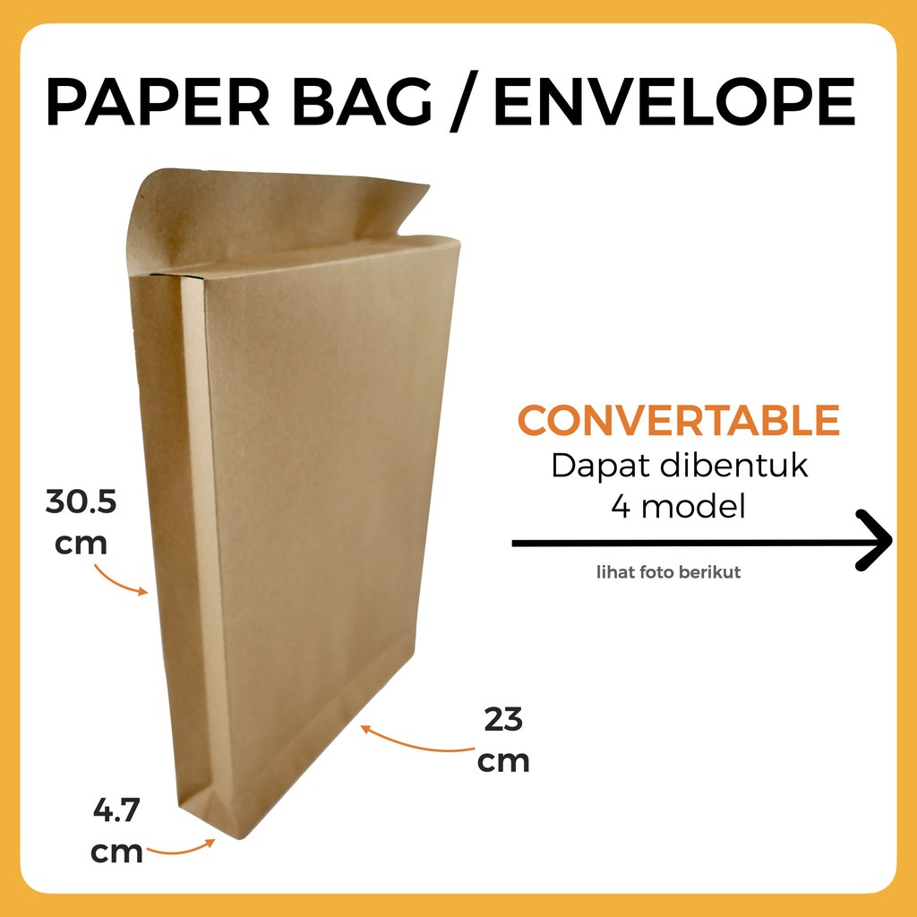 

PAPER BAG AMPLOP PACKING GIFT ENVELOPE KANTONG KERTAS PAKET OLSHOP BAHAN TEBAL A4+