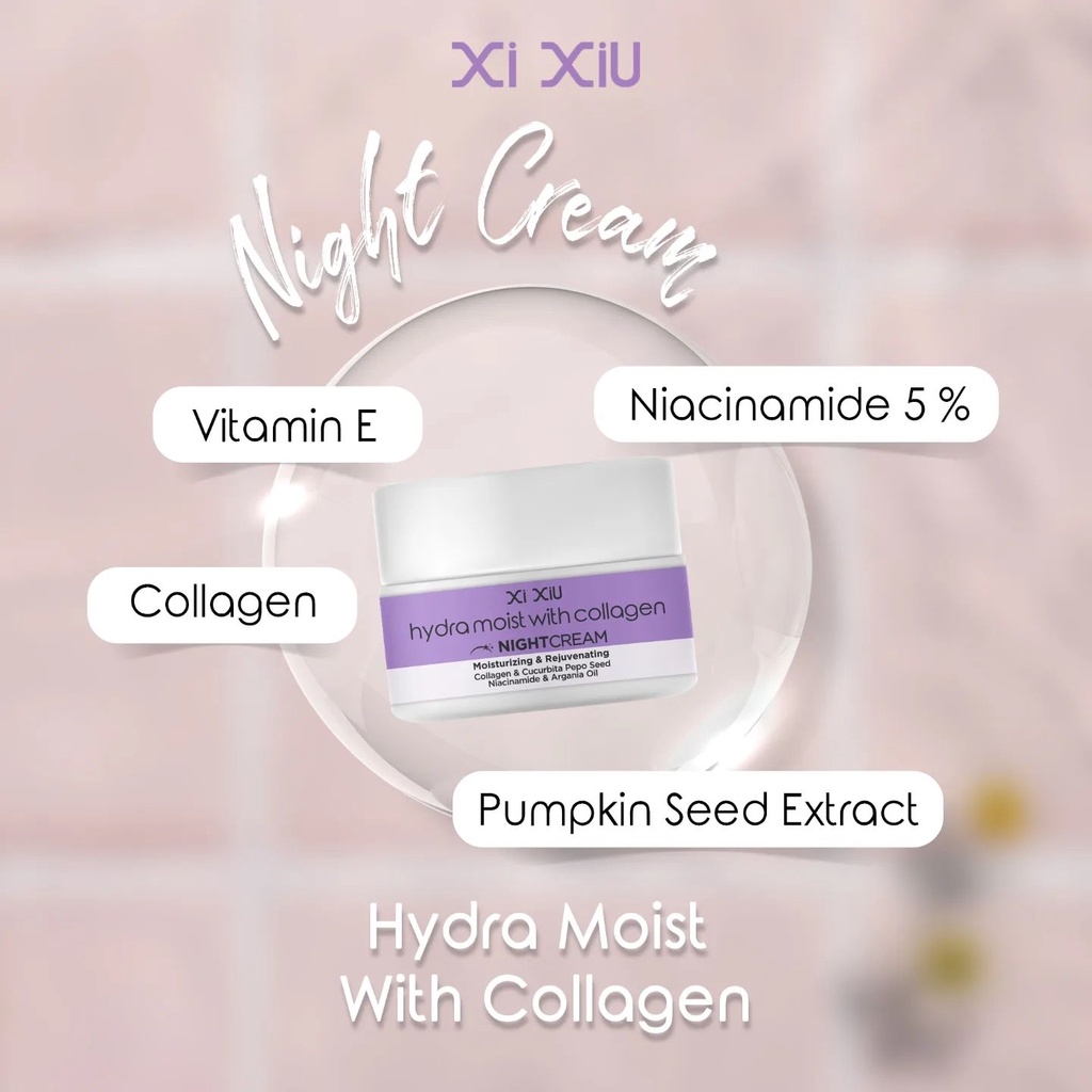 ❤ MEMEY ❤ XI XIU Hydra Moist With Collagen | Serum Day Night Cream