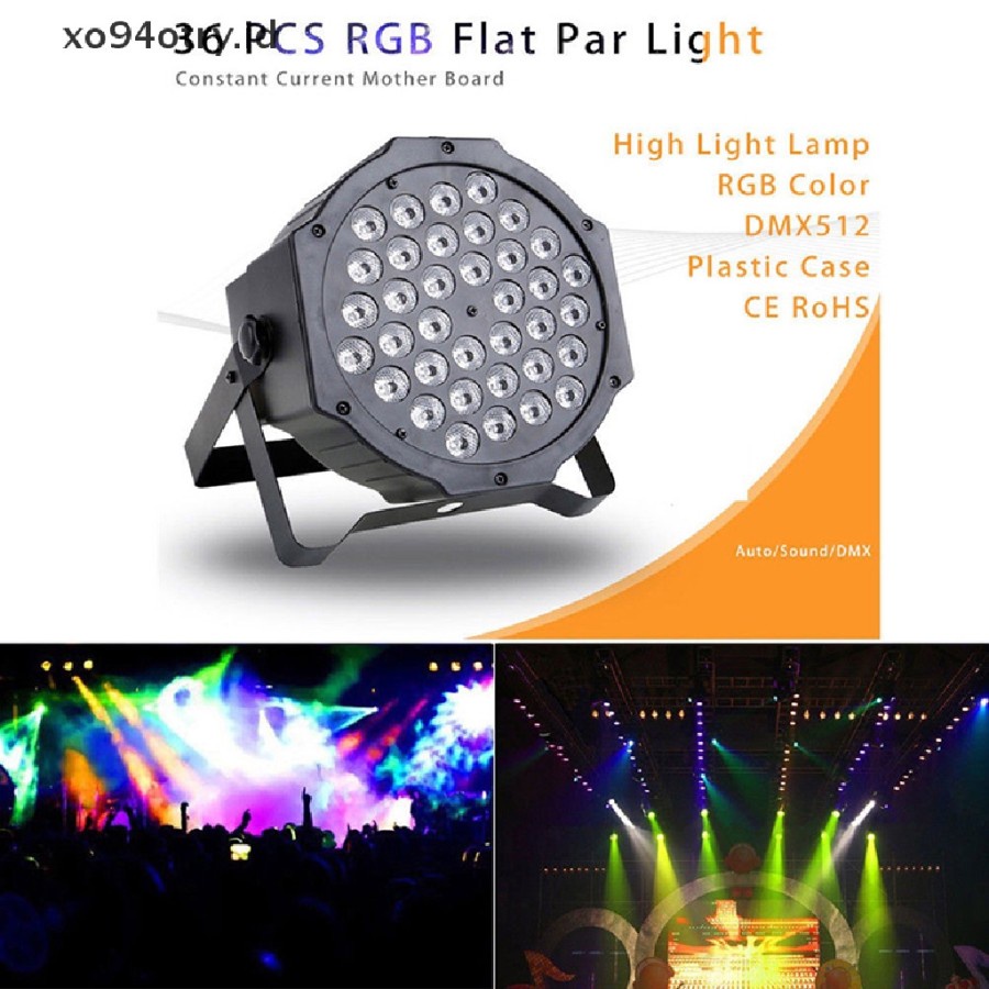 Par Light 18 36 LED RGB Mini Flat Stage /Lampu Panggung /LED MINI PAR 36W PLUS Remote