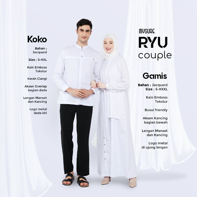 GAMIS PUTIH &amp; KOKO PUTIH  COUPLE RYU || MY SURE