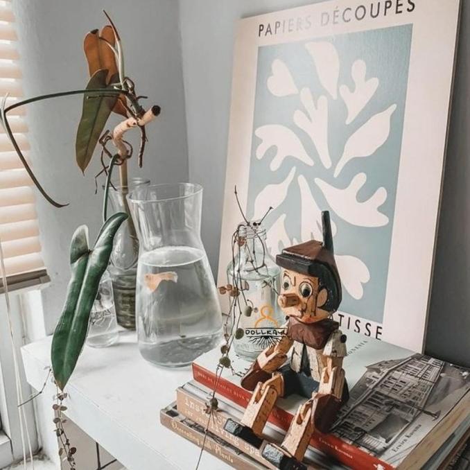 +%+%+%] Kado Anak Action Figure PINOKIO Boneka Kayu Handmade | Size M