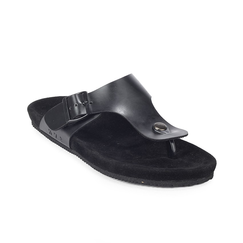 ANSON FULL BLACK | FORIND x Navara | Sendal Kulit Simpel Original Pria/Cowok/Men - Sandal - Footwear