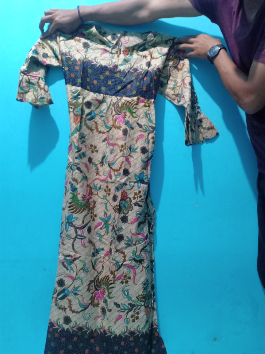 Ms Gamis Batik Sriwedari Maxi Bumil/busui Katun Sogan