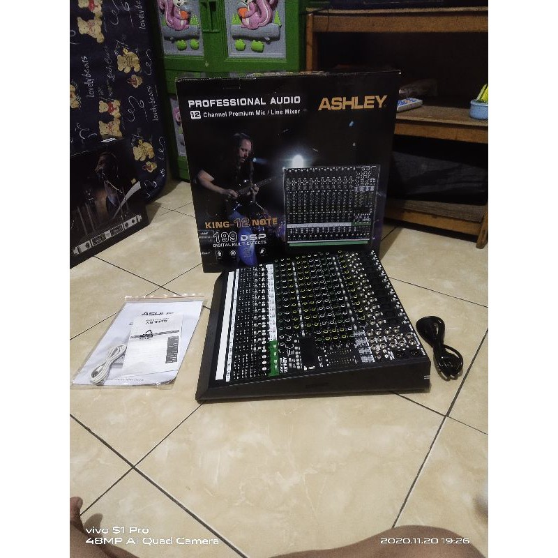 mixer audio Ashley king 12 note 12 channel original