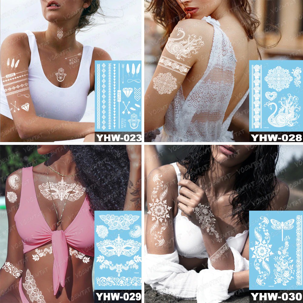 tatto temporer tatto temporary temporary tattoo white henna