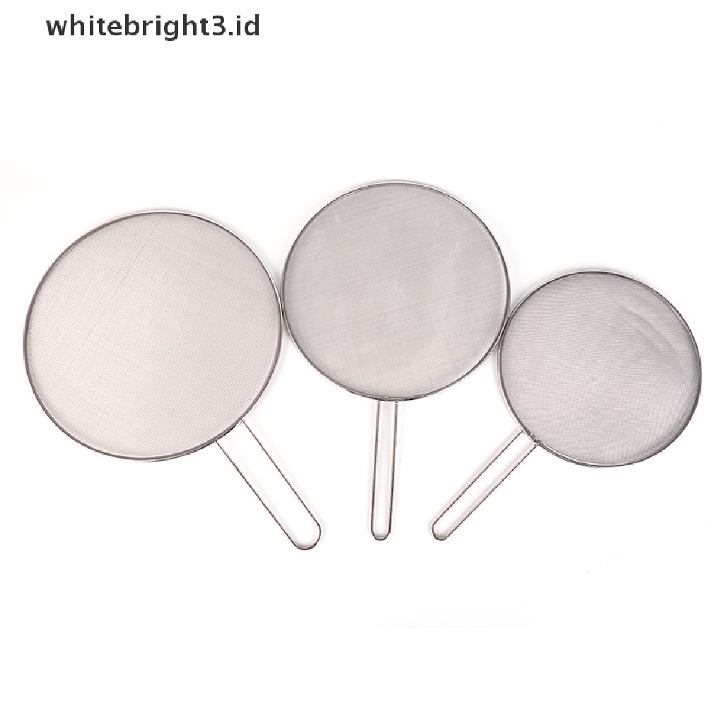 {whitebright3.id} 1X stainless steel cover lid oil proofing frying pan splatter screen spill proof ,