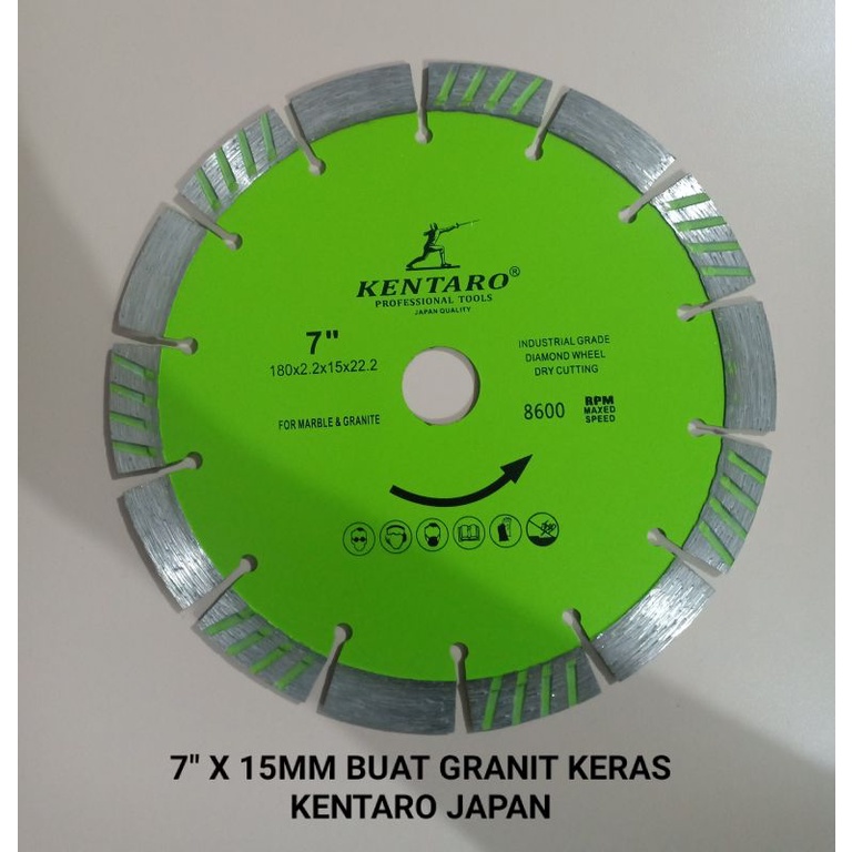 MATA GERINDA POTONG KHUSUS GRANITE / BATU,2 KERAS 7&quot;X15X1.6MM JAPAN QUALITY 100% GARANSI UANG KEMBALI APABILA PRODUCT JELEK.