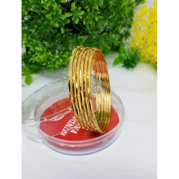 gelang keroncong dewasa isi6/gelang india/gelang dubai/gelang pengantin/bangle/gelang keroncong