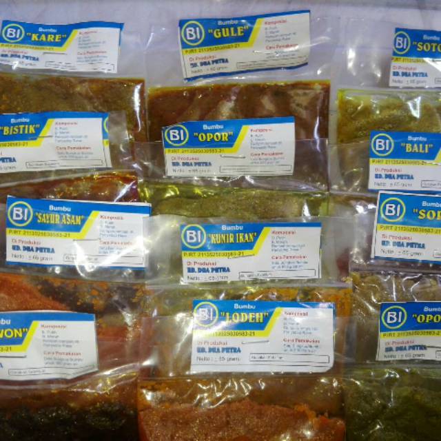 

BUMBU SIAP SAJI (bumbu pilihan) High Quality