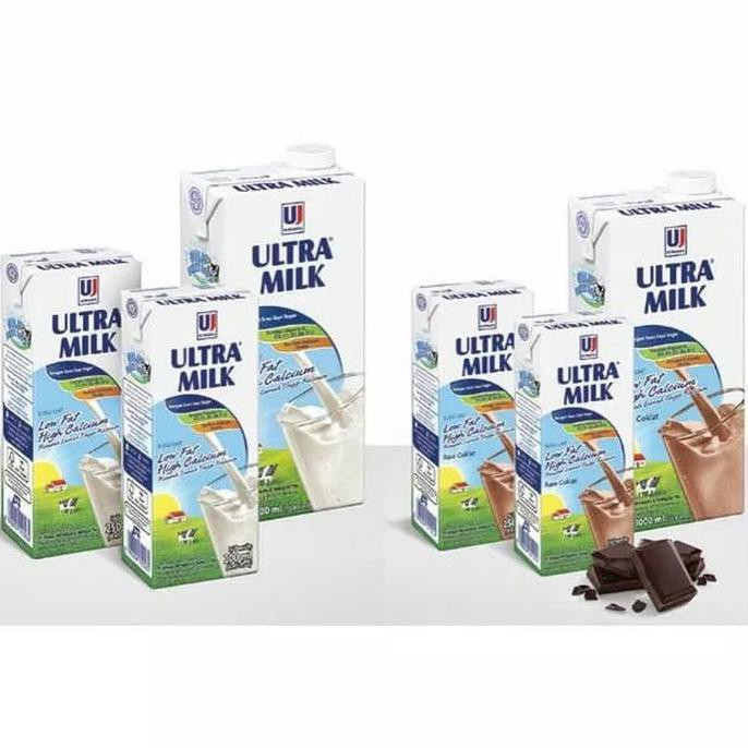 

[[BISA COD]] Ultra Milk Low Fat All Variant 1 Liter - Plain Plastik TERBATAS Kode 449