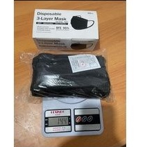 MASKER MEDIS DISPOSABLE 3 PLY ISI 50 PCS FULL BLACK PREMIUM HITAM SEPERTI ONEMED