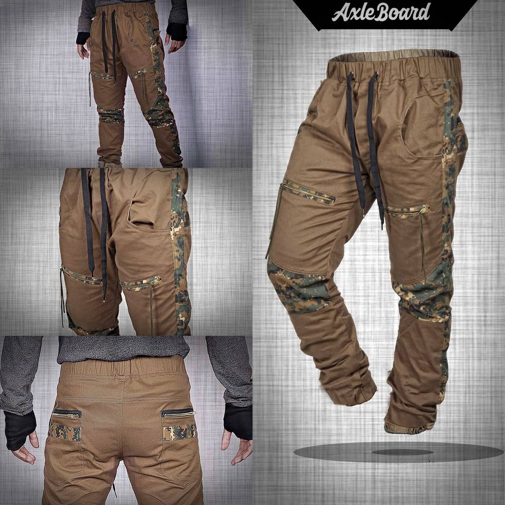 EXCLUSIVE Celana Japan Korean Style - CAMOLINE TWIL JOGGER PANTS - 1 AxelBoard Kyuzwear
