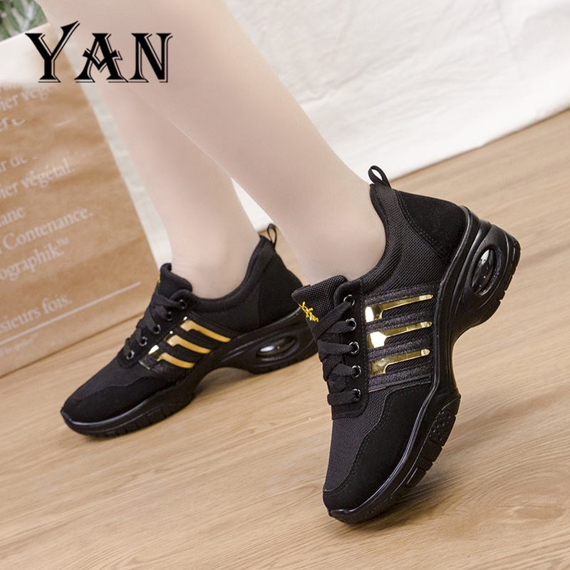 YAN Sepatu Dansa Wanita Sepatu Sneakers Wanita Bernapas Sepatu Wanita Anti Selip