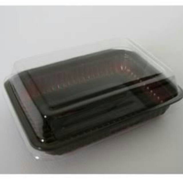 Cake tray kotak mika coklat