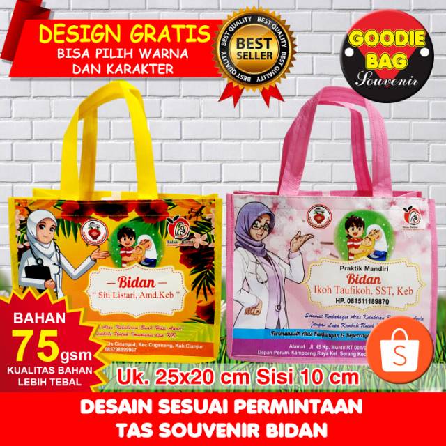 

Tas souvenir bidan / tas bidan / goodie bag souvenir bidan / tas bidan terlaris