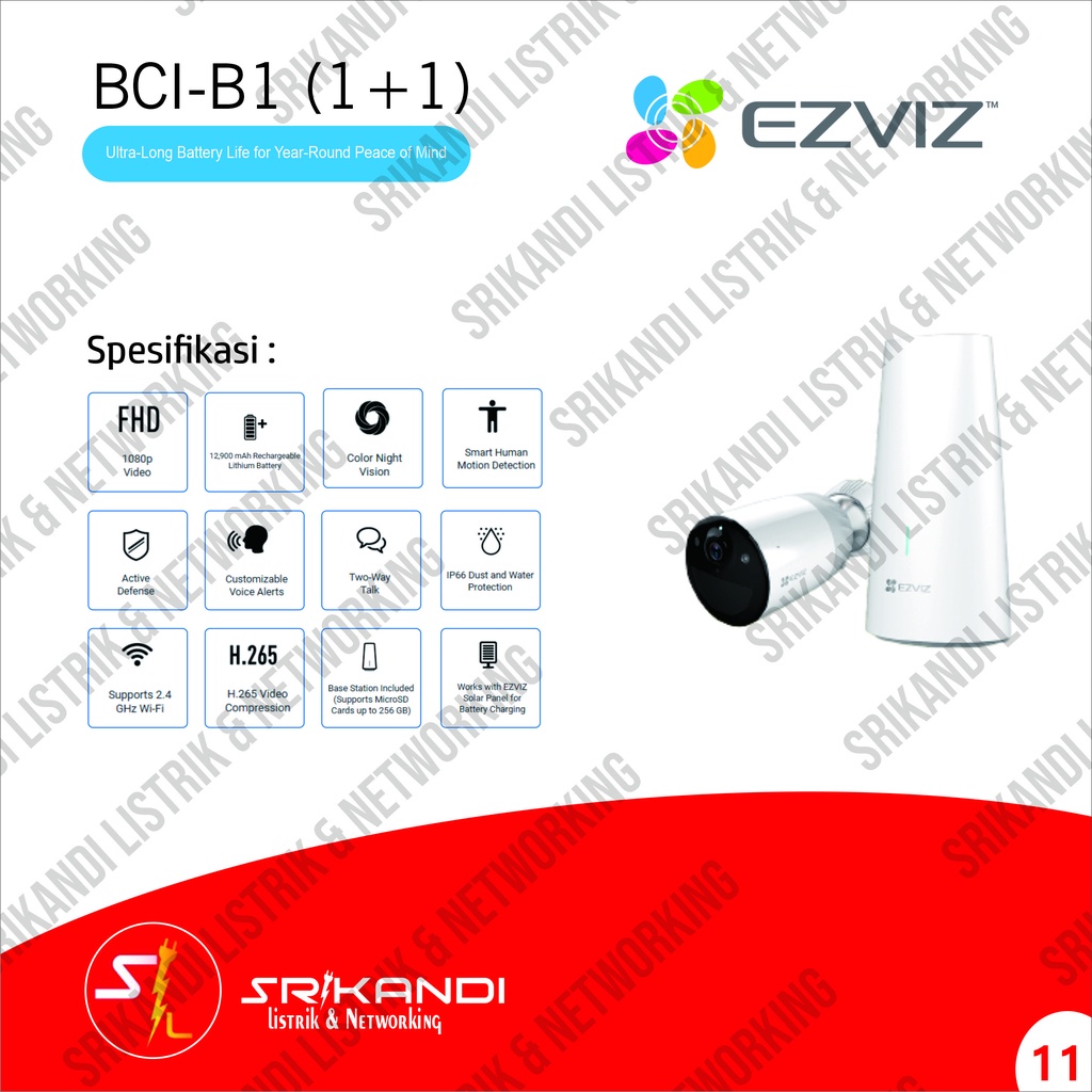 KAMERA EZVIZ BC1-B1 BATTERY POWERED 1 Station 1 Kamera
