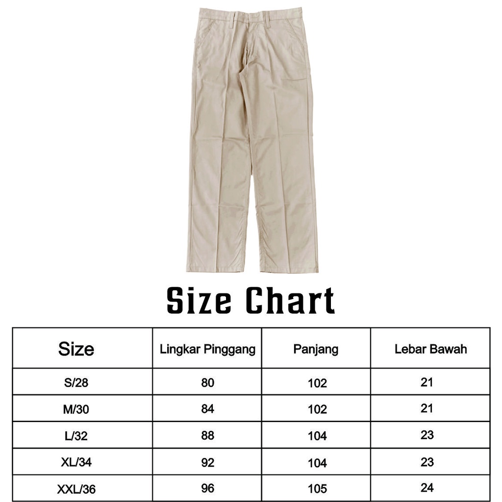 Dritto Loose Pants - Celana Baggy Reguler &quot;Musuko&quot; - Cream