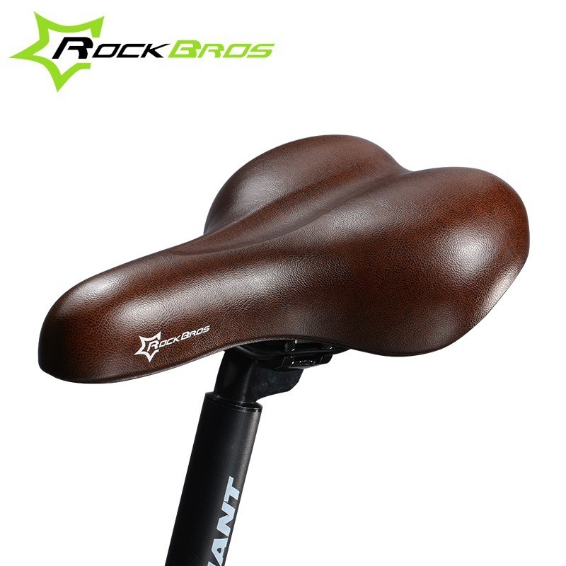 RockBros Cycling Bicycle Saddle Seat Soft Comfort Bike Riding Saddle Brown