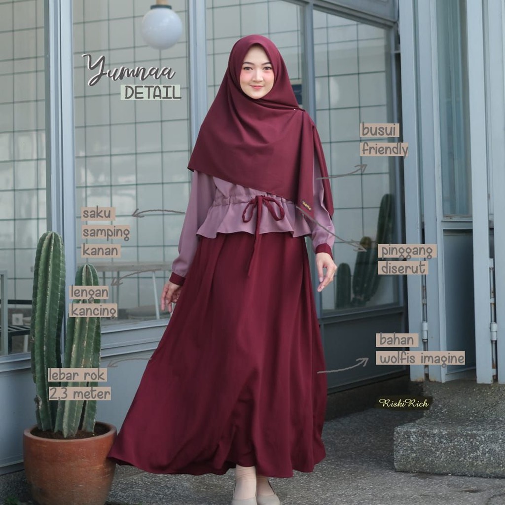 Gamis Riski Rich Yumna Original
