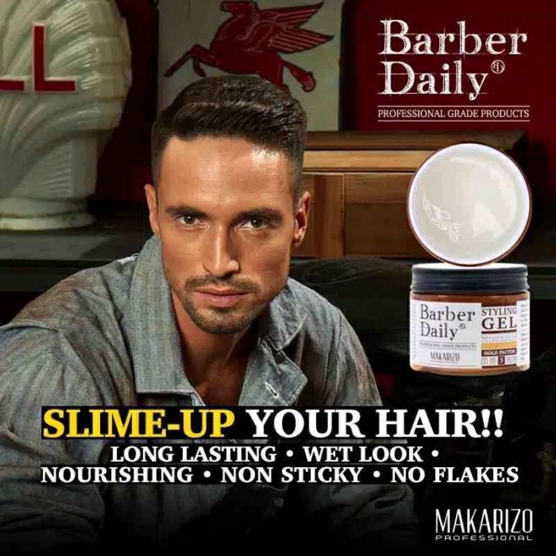 MAKARIZO Barber Daily STYLING GEL Wet Look Finish 120GR