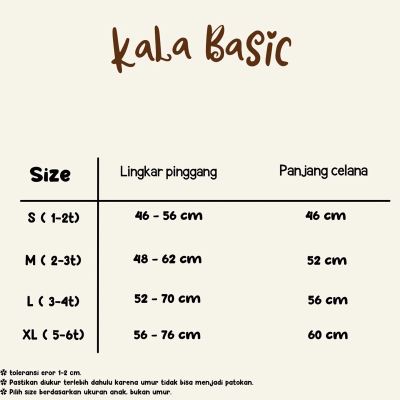 KALA Basic Pants - Celana Panjang Anak 1-5tahun