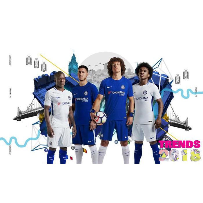 Jersey BAJU BOLA Chelsea Home 2017/18 New - Grade Ori