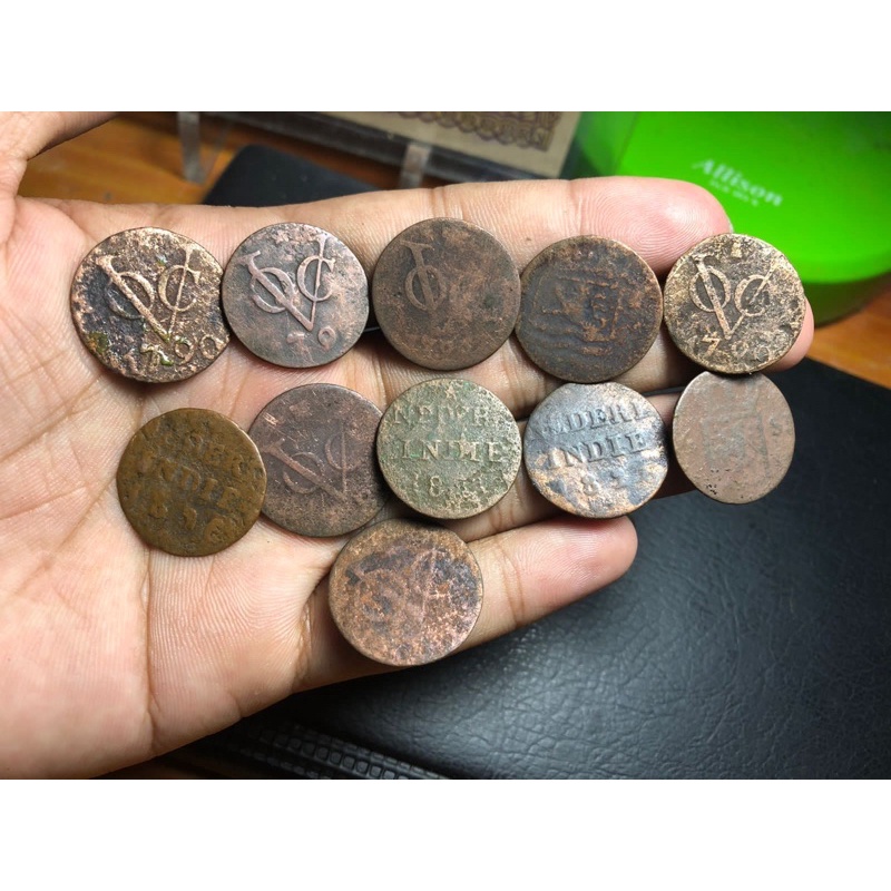 Koin Kuno Nederld Indie dan Voc borongan 11pcs