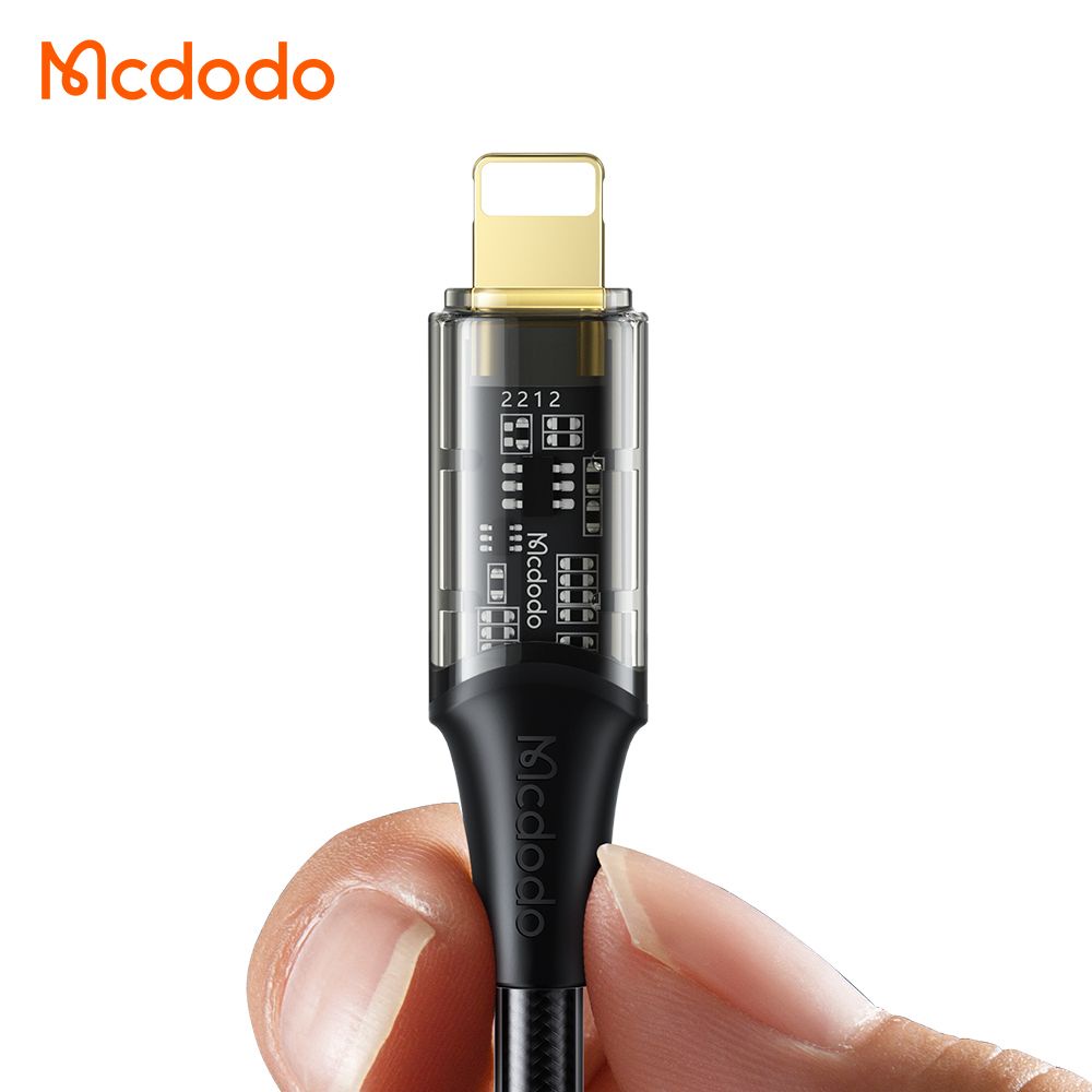 MCDODO CA-208 Kabel Data Transparent 3A USB Lightning Iphone Cable Fast Charger 1.2M