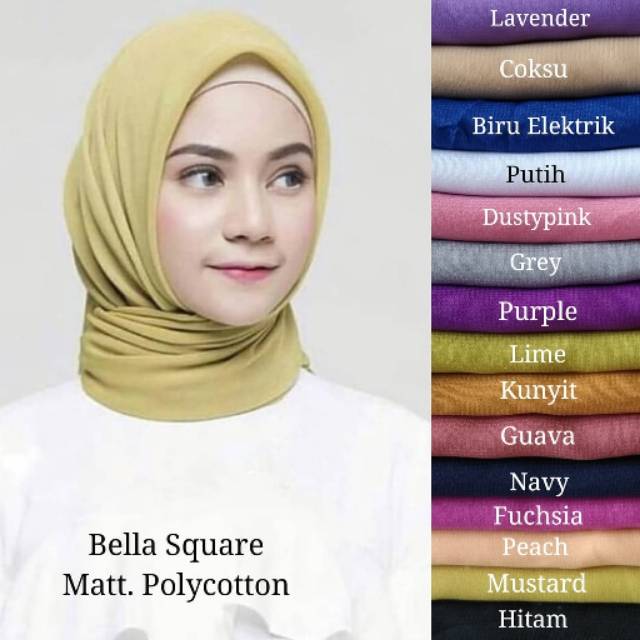 Paling Inspiratif Kerudung Bella Square Warna Kuning Kunyit - My Red