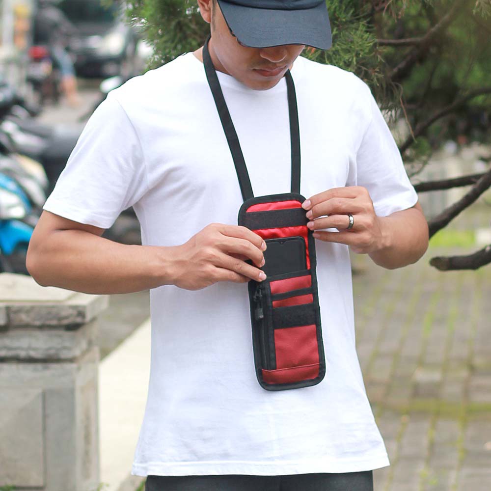Dompet HP Kartu ID Card Tas Gantung Leher Mini Hanging Wallet Pria Distro Terbaru