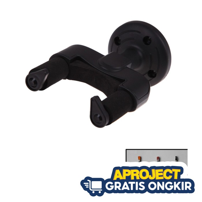

Mount Gantungan Dinding Gitar Back Holder Rack - GF-011 - Black