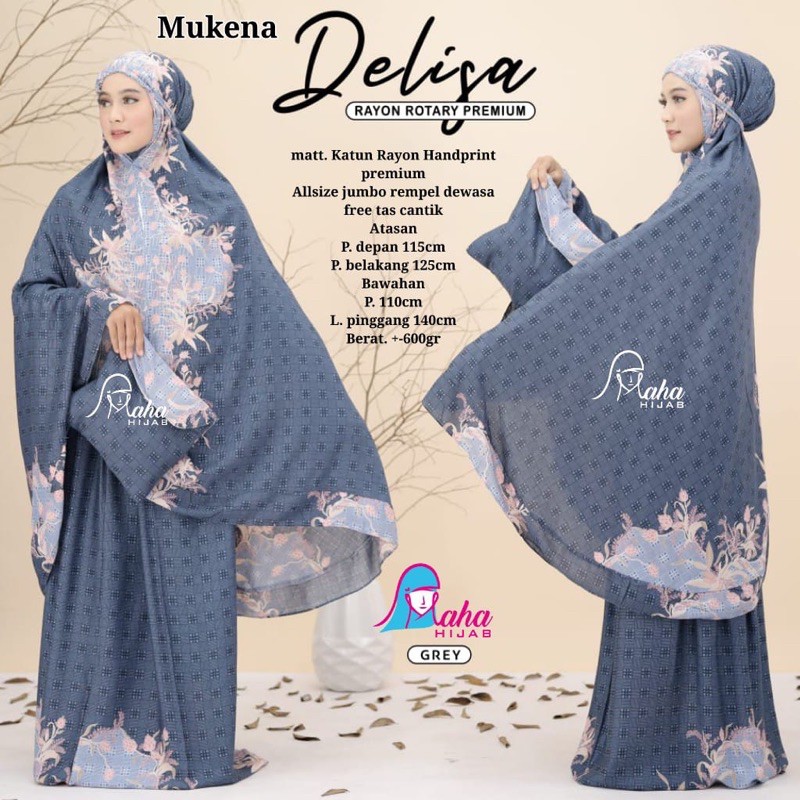 Delisa Mukena Katun Rayon Rempel Jumbo