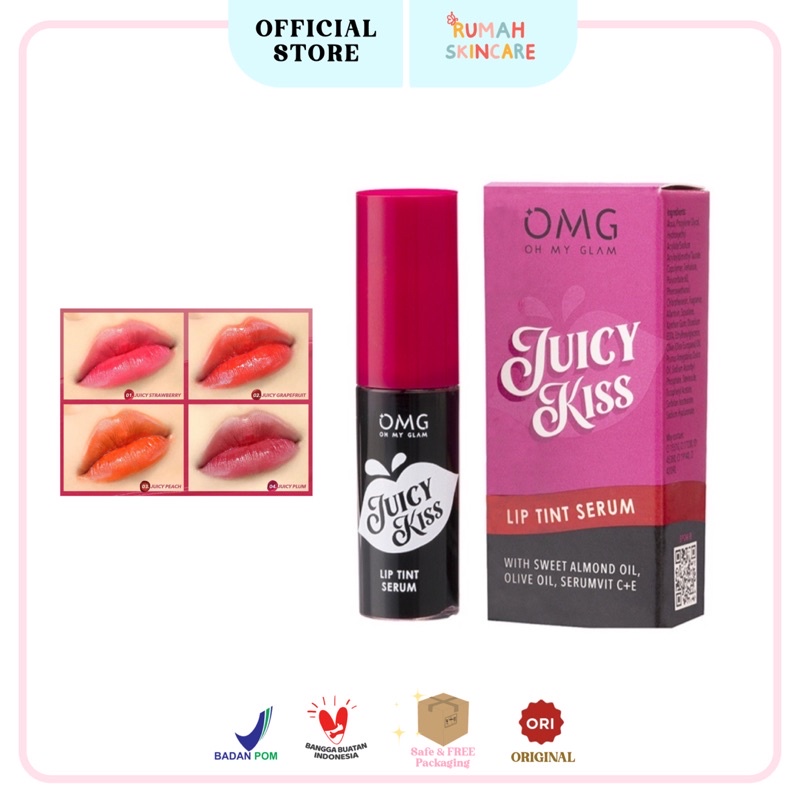 OMG Oh My Glam Juicy Kiss Lip Tint Serum