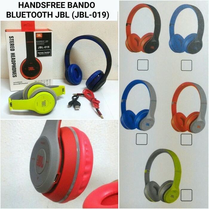 STARSELER Headset BLUETOOTH + Kabel AUX + bisa MIcro SD JBL TM-019 Headphone Bando Handsfree