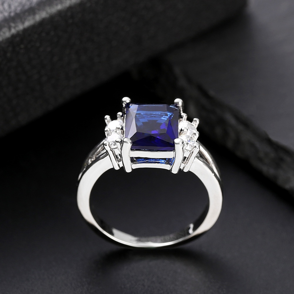 Cincin Batu Permata Multi-Warna Perak 925 Wanita