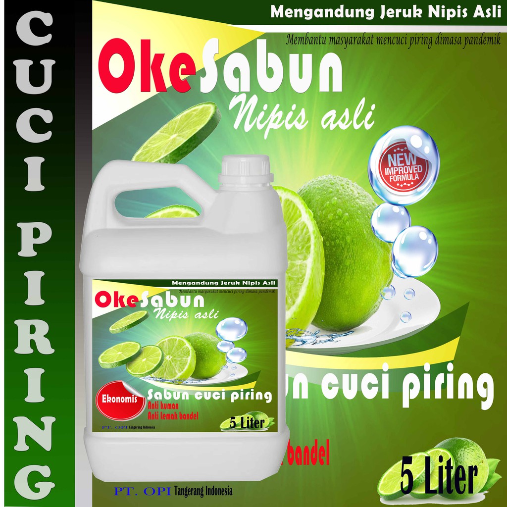 sabun 5 Liter varian cuci piring  laundry hand soap softener pembersih kerak carbol body wash(OC)