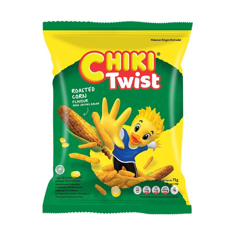 Chiki twist 75gram jagung bakar | Ciki twis 75 gram roasted corn flavour