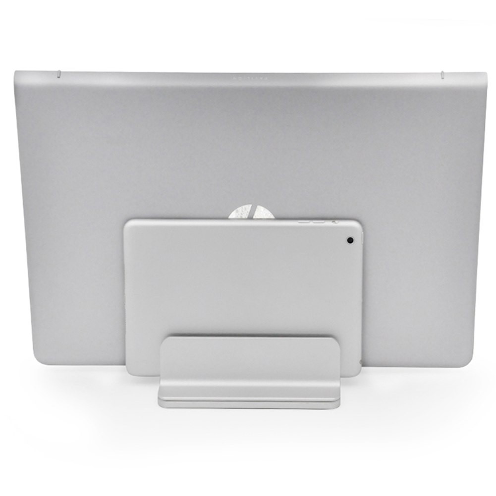 Dudukan Laptop Vertical Stand Holder Alumunium Adjustable