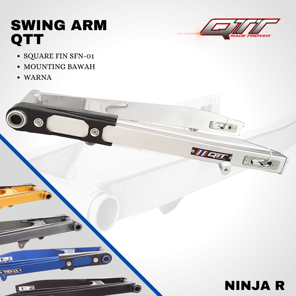 Swing arm Arem QTT Ninja R square fin SFN 01 MOUNTING BAWAH