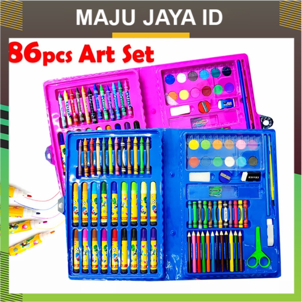 

Colouring Set 86 In 1 Crayon Karakter Cat Air Import Stationary Murah Color Pensil Import MJ Maju Jaya ID