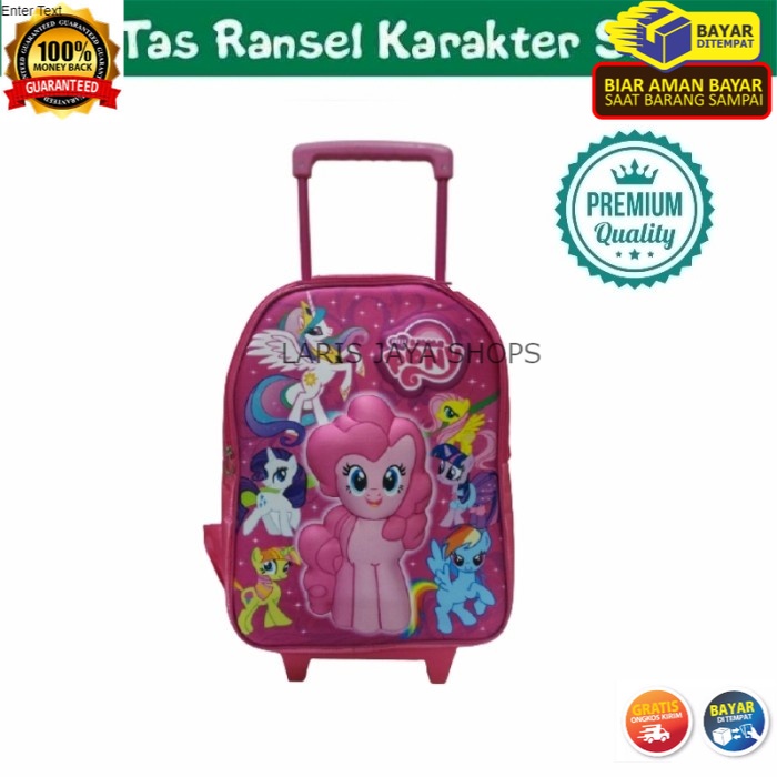 COD TAS RANSEL TROLI ANAK PEREMPUAN BACKPACK SEKOLAH MOTIF TIMBUL 3D KEREN RINGAN KOLEKSI KADO BAYI