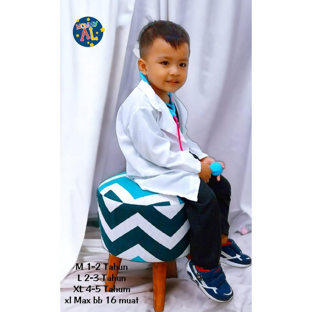 JAS DOKTER ANAK/Jas Dokter anak kecil/jas dokter anak murah/jas dokter anak perempuan/jas dokter anak kecil/Baju Profesi Anak