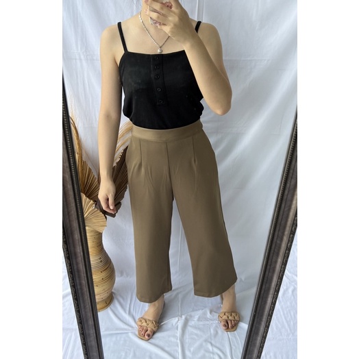 MOSSA CULLOTE PANTS - Celana Kulot Wanita / Celana Kantor / Celana Formal / Celana Panjang Wanita-WOOD