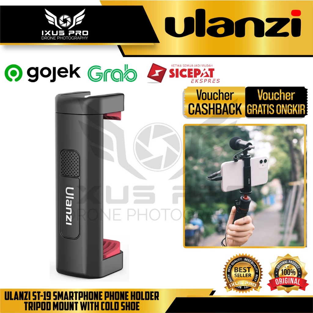 Ulanzi ST-19 Smartphone Phone Holder HP Tripod Mount with Cold Shoe