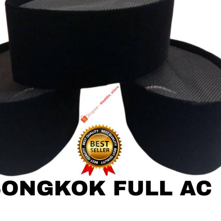Terbagus.. Songkok hitam full ac,peci hitam full AC, kopiah hitam full ac tinggi 7cm,8cm,9cm,10cm ba