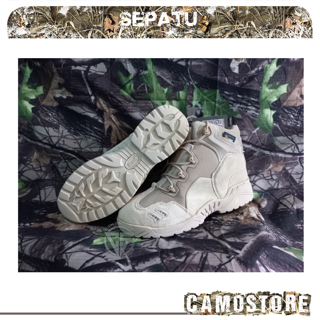 Sepatu Boots Tactical PDL Magnum Tan Cokelat Gurun Import