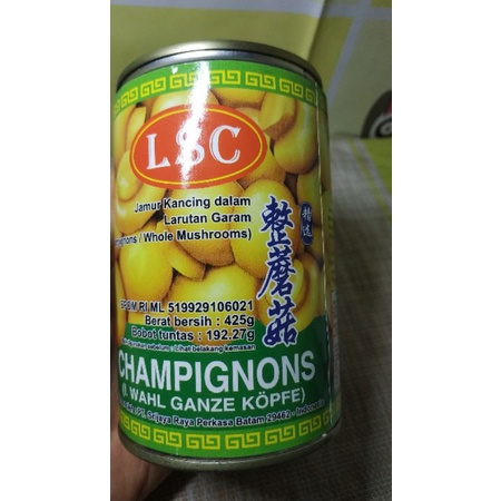 

LSC WHOLE MUSHROOMS JAMUR KANCING 425 GR IMPORT HALAL BPOM ML