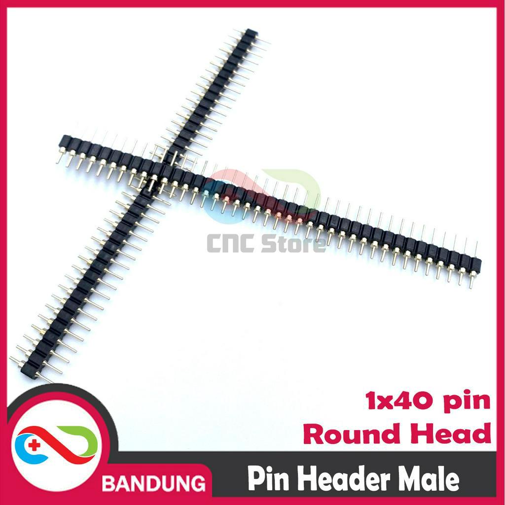 PIN HEADER MALE ROUND HEAD SINGLE ROW 1X40 2.54MM